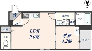 GRANDIR瓢箪山の物件間取画像